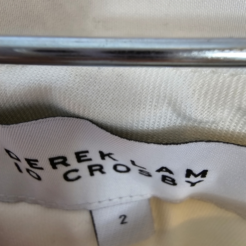 DEREK Lam 10 Crosby size 2 white pants with slit at hem NWOT - Picture 2 of 5